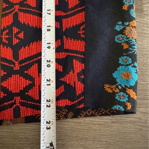 Anthropologie Dolan Patchwork Floral Geometric Boho Button Center Skirt medium - Picture 8 of 11